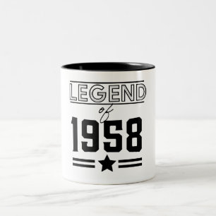 Legendarische Vintage uit 1958 Tweekleurige Koffiemok