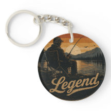 Legendarische vintage vis sleutelhanger