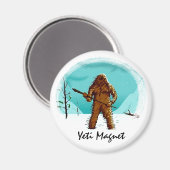 Legendarische Yeti Bigfoot grote voet geschenken a Magneet (Voorkant / Achterkant)