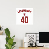 Legendary 40th Birthday Poster (Thuiskantoor)