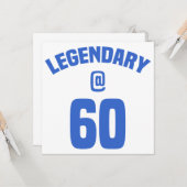 Legendary 60th Birthday Kaart (Voorkant / Achterkant in situ)