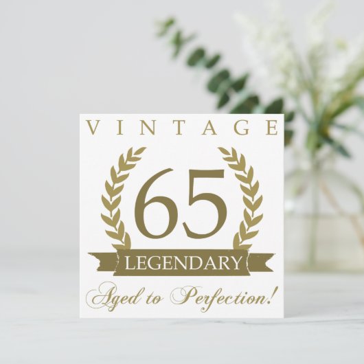 Legendary 65th Birthday Kaart (Staand voorkant)