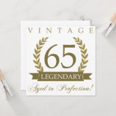 Legendary 65th Birthday Kaart (Voorkant / Achterkant in situ)