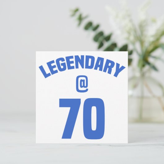 Legendary 70th Birthday Kaart (Staand voorkant)