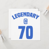Legendary 70th Birthday Kaart (Voorkant / Achterkant in situ)