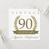 Legendary 90th Birthday Kaart (Voorkant / Achterkant in situ)