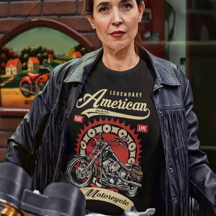 Legendary American Riders Motorcycle Biker T-shirt
