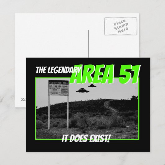 Legendary Area 51 Briefkaart (Voorkant / Achterkant)