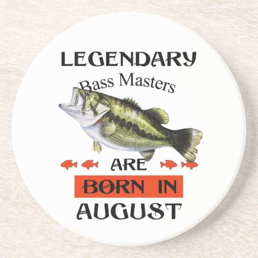 Legendary Bass Masters worden in augustus geboren Zandsteen Onderzetter (Voorkant)