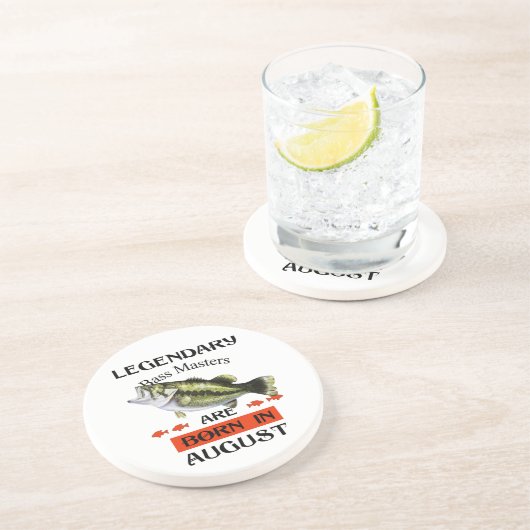 Legendary Bass Masters worden in augustus geboren Zandsteen Onderzetter (Zijkant)