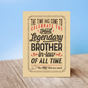 Legendary Brother-in-law van de Kaart van de Tijd