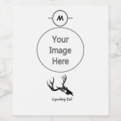 Legendary Dad Best By Par Zwarte Herten Schedel Wijn Etiket (Enkel label)