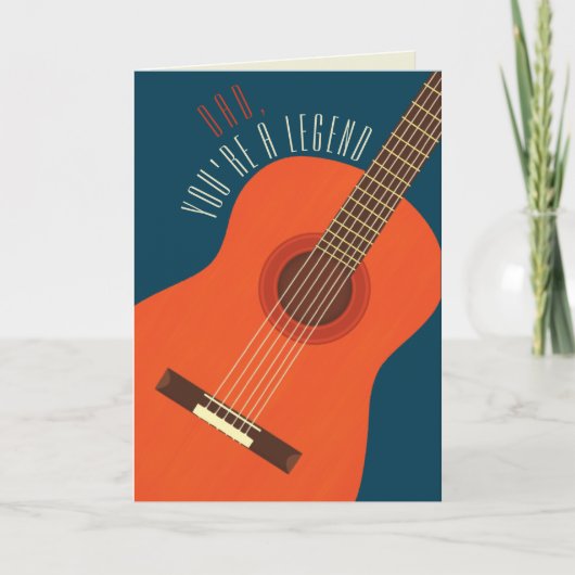 Legendary Dad Gitaar Vaderdag Kaart (Voorkant)