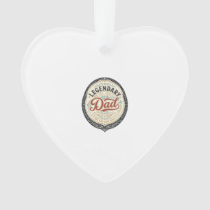 Legendary Dad Vintage Gravure Shirt Ontwerp_1 Ornament