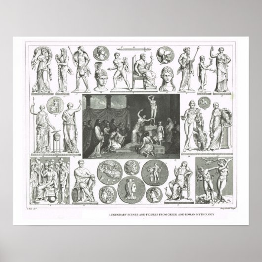 Legendary figures from Greek and Roman Mythology Poster (Voorkant)