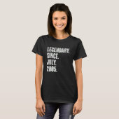 Legendary from Juli 2005 17 Year Old 17th Birth T-shirt (Voorkant volledig)