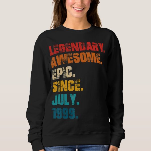 Legendary Geweldige epic from Juli 1999 Retro Styl Trui (Voorkant)