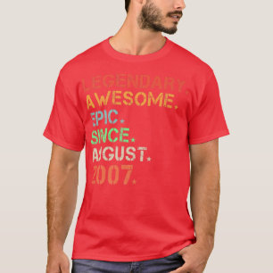 Legendary Geweldige epic Sinds augustus 2007 Retro T-shirt