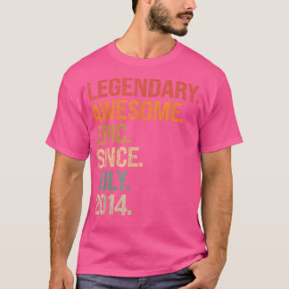 Legendary Geweldige Epic Sinds juli 2014 8th Birth T-shirt