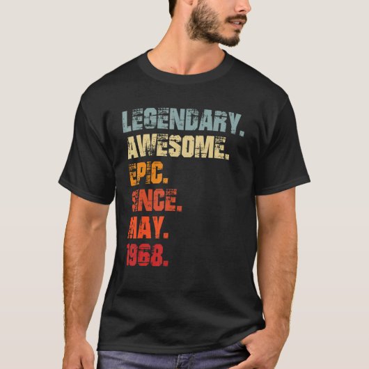 Legendary Geweldige epic sinds mei 1968 T-shirt (Voorkant)