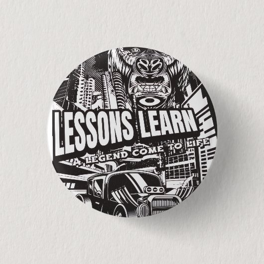 LEGENDARY GORILLA LESSONS LEARN BUTTON  (Voorkant)