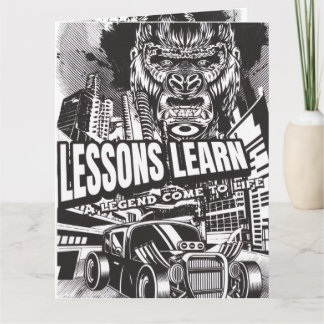 LEGENDARY GORILLA LESSONS LEARN GREETING CARD  KAART
