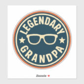 legendary grandpa retro badge sticker (Vel)
