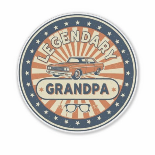 legendary grandpa sticker (Voorkant)
