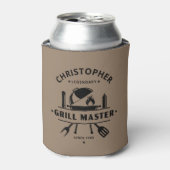 Legendary Grill Master Gepersonaliseerde naam BBQ Blikjeskoeler (Blikje Voorkant)