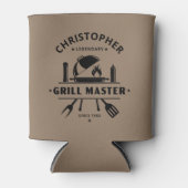 Legendary Grill Master Gepersonaliseerde naam BBQ Blikjeskoeler (Voorkant)