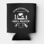 Legendary Grill Master Gepersonaliseerde Naam BBQ Blikjeskoeler (Voorkant)