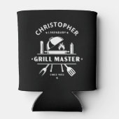 Legendary Grill Master Gepersonaliseerde Naam BBQ Blikjeskoeler (Achterkant)