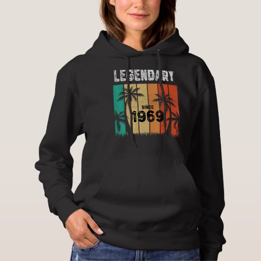 Legendary Hawaii 1969 53 Summer Birthday for 53 Ye Hoodie (Voorkant)