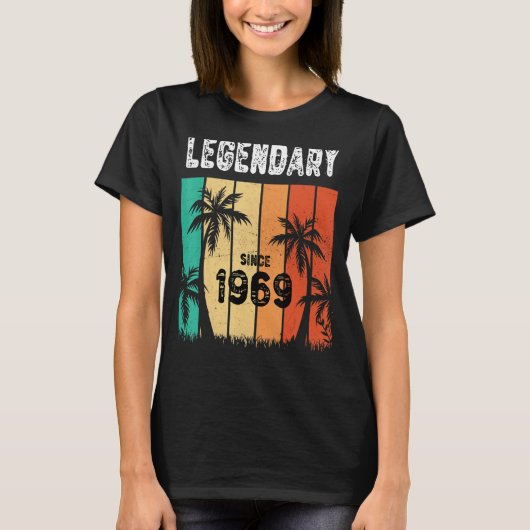 Legendary Hawaii 1969 53 Summer Birthday for 53 Ye T-shirt (Voorkant)