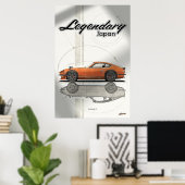 Legendary Japan Fairlady Z 240z S30 Poster (Thuiskantoor)