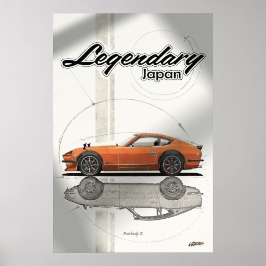 Legendary Japan Fairlady Z 240z S30 Poster (Voorkant)