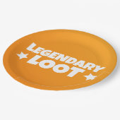 Legendary Loot Gamer Kinder Yellow Text Slogan Papieren Bordje (Gekanteld)