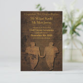 Legendary Love Gay Wedding Invitation Kaart (Staand voorkant)