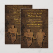 Legendary Love Gay Wedding Invitation Kaart (Voorkant / Achterkant)