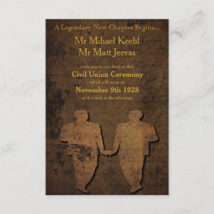 Legendary Love Gay Wedding Invitation Kaart