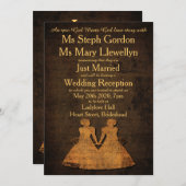 Legendary Love Gay Wedding Reception Uitnodiging (Voorkant / Achterkant)