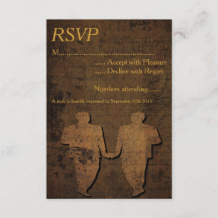 Legendary Love Gay Wedding RSVP Kaartje