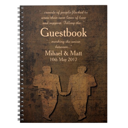 Legendary Love Guestbook for a Gay Wedding Notitieboek (Voorkant)
