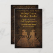 Legendary Love Lesbian Wedding Invitation Kaart (Voorkant / Achterkant)