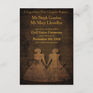 Legendary Love Lesbian Wedding Invitation Kaart