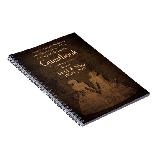 Legendary Love Story Lesbian Wedding Guestbook Notitieboek (Rechterzijde)