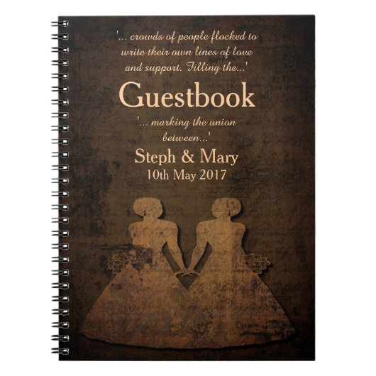 Legendary Love Story Lesbian Wedding Guestbook Notitieboek (Voorkant)