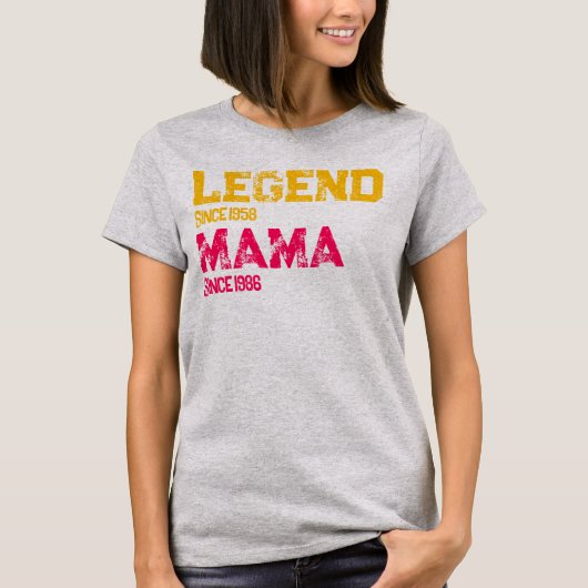 Legendary Mama Vintage Moederdag T-shirt (Voorkant)