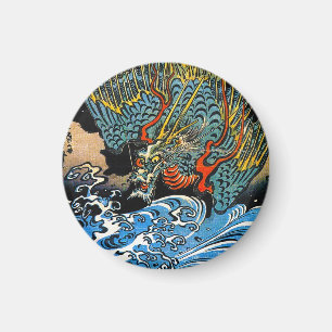 Legendary mythical Dragon Utagawa Kuniyoshi art Magneet
