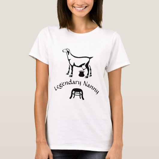 Legendary Nanny Fresh Milking Goat T-shirt (Voorkant)